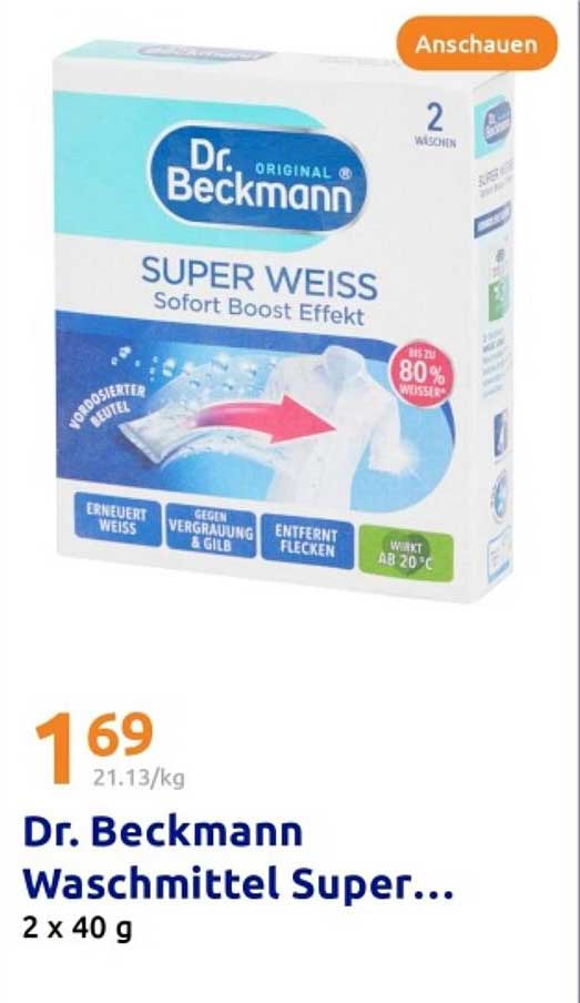 Dr. Beckmann Waschmittel Super Weiß 2 x 40 g