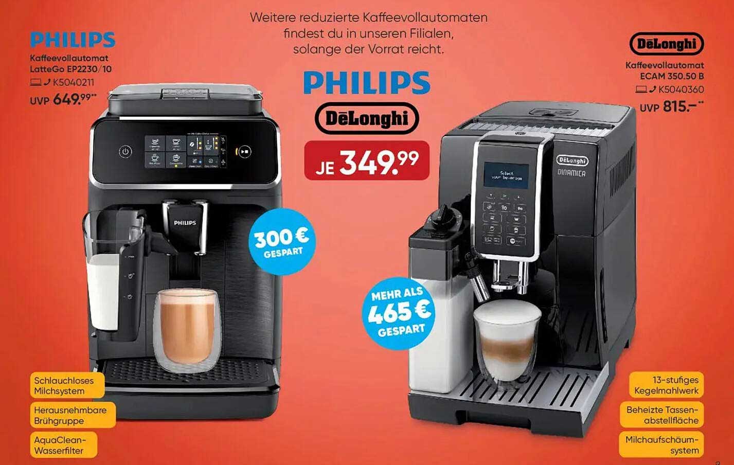 Philips Kaffeevollautomat LatteGo EP2230/10 für nur 349,99 €