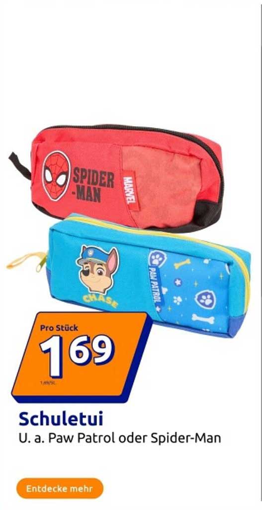Schuletui U. a. Paw Patrol oder Spider-Man