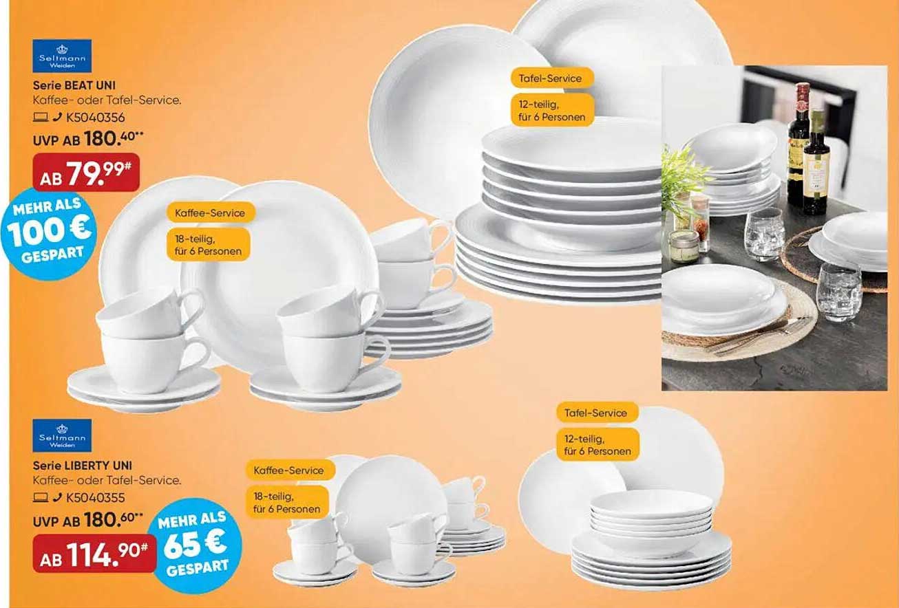 Serie BEAT UNI Kaffee- oder Tafel-Service