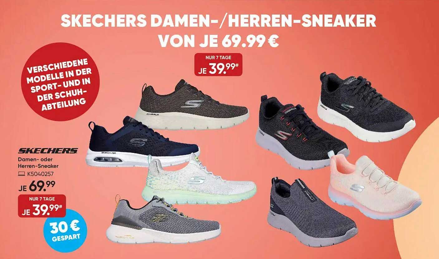 SKECHERS Damen-/Herren-Sneaker von je 69,99 €