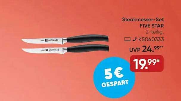 Steakmesser-Set FIVE STAR 2-teilig