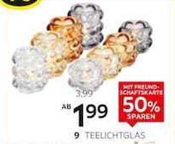 Teelichtglas 9er Set