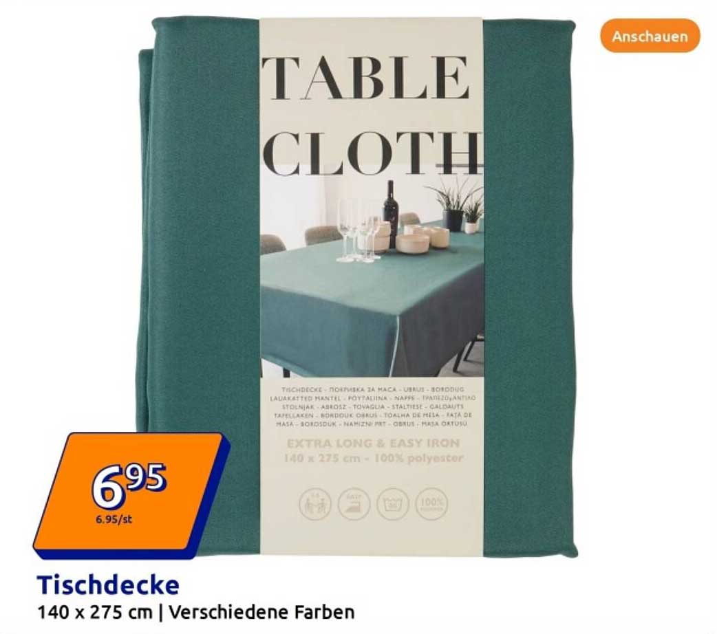 Tischdecke 140 x 275 cm - Verschiedene Farben