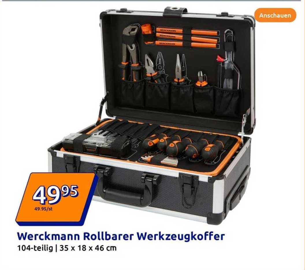 Werckmann Rollbarer Werkzeugkoffer 104-teilig