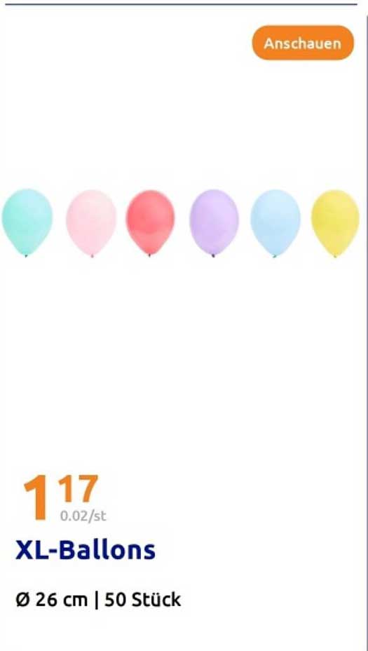 XL-Ballons - 50 Stück für nur 1,17 €