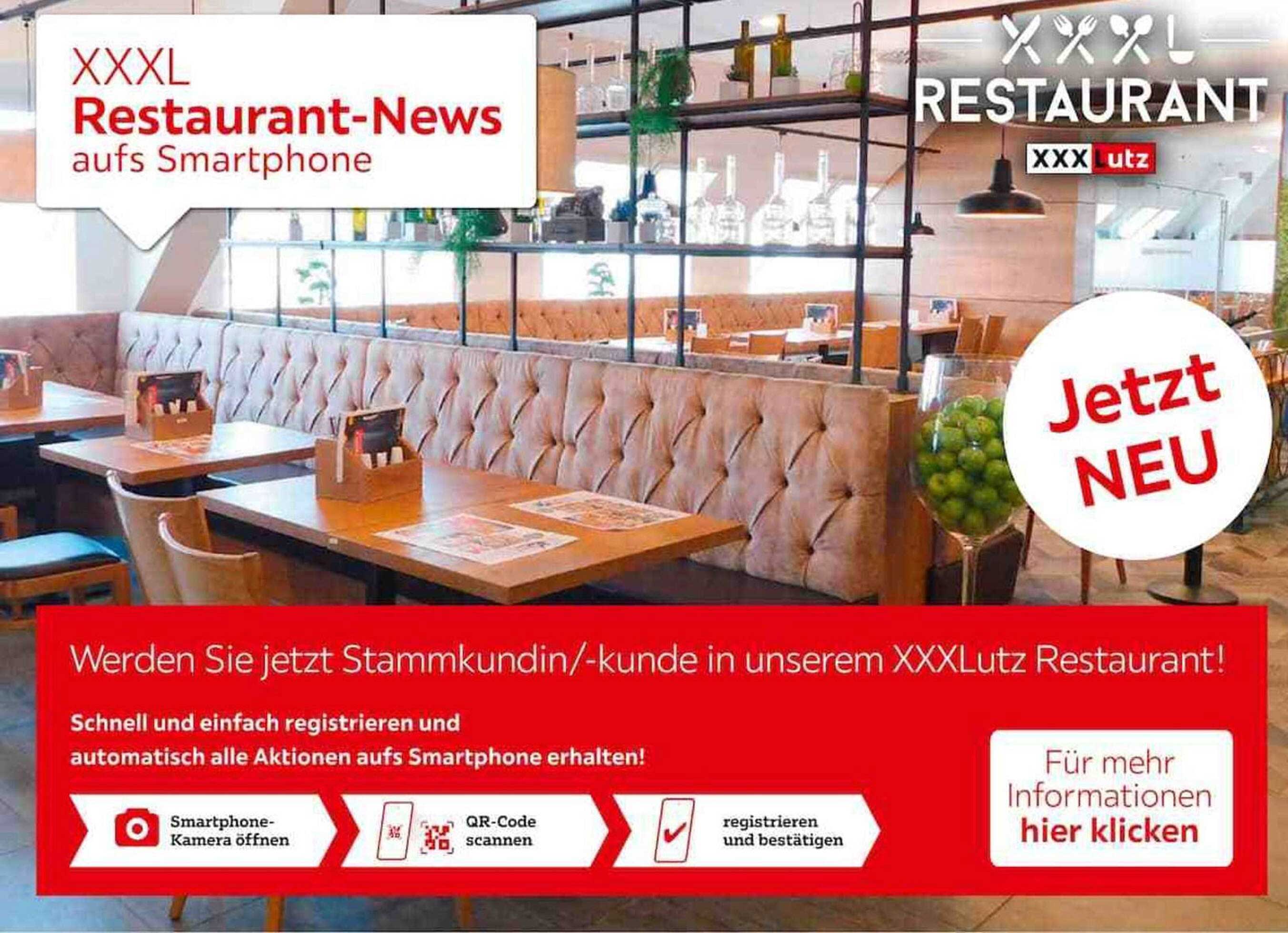 XXXL Restaurant-News aufs Smartphone