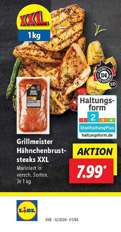 Grillmeister Hähnchenbruststeaks XXL