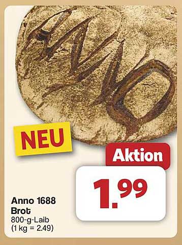 Anno 1688 Brot - 800 g Laib für nur 1,99 €