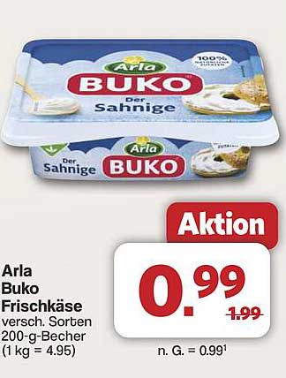 Arla Buko Frischkäse 200-g-Becher, verschiedene Sorten