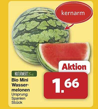 Bio Mini-Wassermelonen - Kernarm, Herkunft Spanien