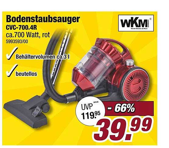Bodenstaubsauger CVC-700.4R - 66% Rabatt!