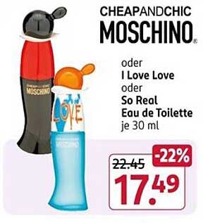 Cheap and Chic Moschino Eau de Toilette 30 ml - I Love Love oder So Real