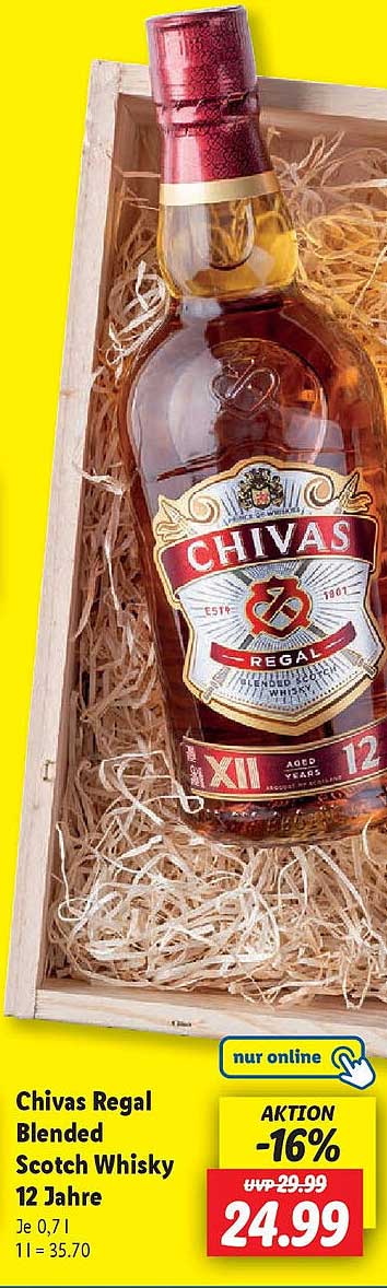 Chivas Regal Blended Scotch Whisky 12 Jahre