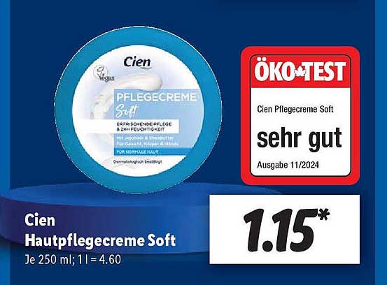 Cien Hautpflegecreme Soft - 250 ml