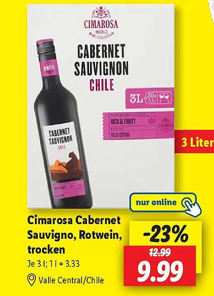 Cimarosa Cabernet Sauvignon, Rotwein, trocken
