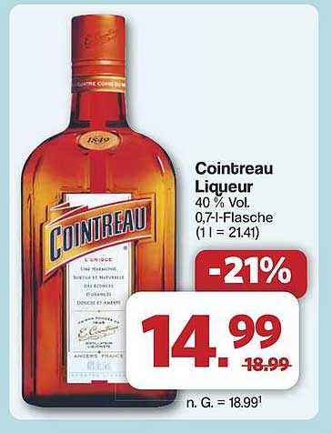 Cointreau Liqueur 0,7 l - 40 % Vol.