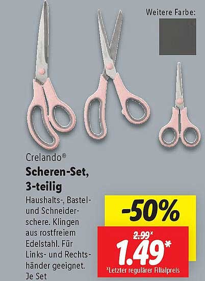 Crelando® Scheren-Set, 3-teilig