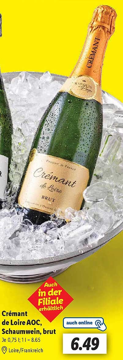 Crémant de Loire AOC, Schaumwein, brut