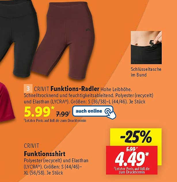 CRIVIT Funktions-Radler Hohe Leibhöhe