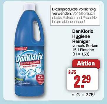 DanKlorix Hygiene Reiniger 1,5 l-Flasche