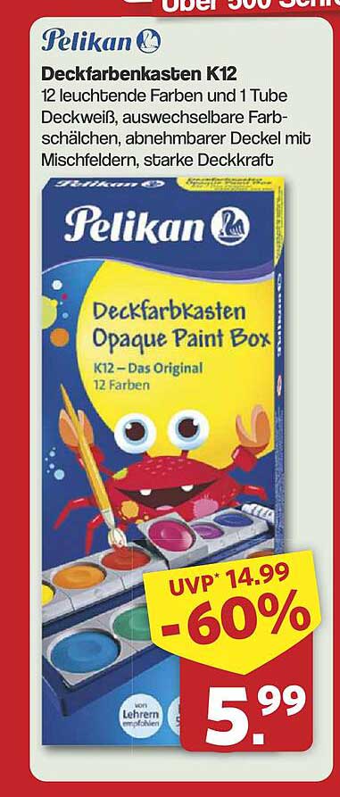 Deckfarbkasten K12 von Pelikan