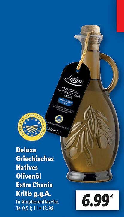 Deluxe Griechisches Natives Olivenöl Extra Chania Kritis g.g.A.