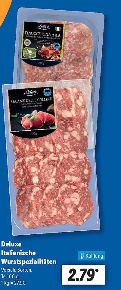 Deluxe Italienische Wurst-Spezialitäten 100 g