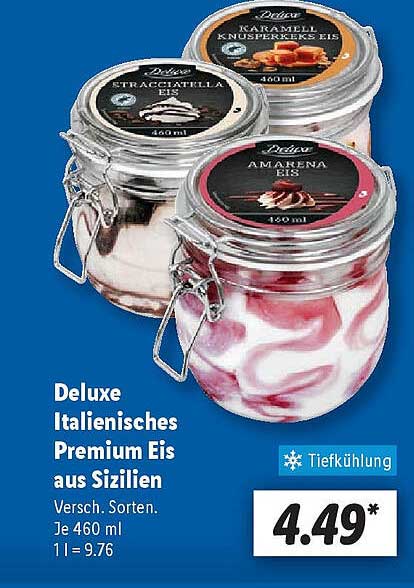 Deluxe Italienisches Premium Eis aus Sizilien