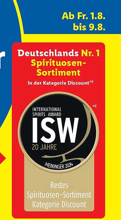 Deutschlands Nr. 1 Spirituosen-Sortiment - ISW 2024