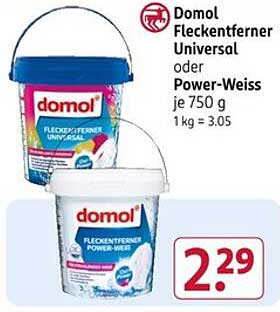 Domol Fleckenentferner Universal oder Power-Weiß 750 g