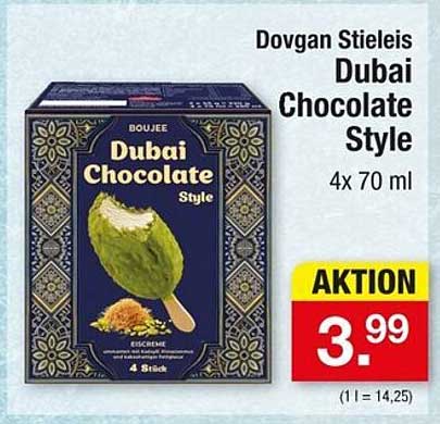 Dovgan Stieleis Dubai Chocolate Style 4x70 ml
