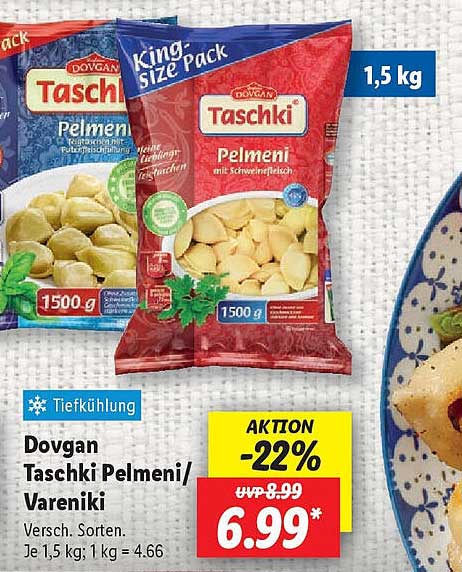 Dovgan Taschki Pelmeni/Vareniki 1,5 kg