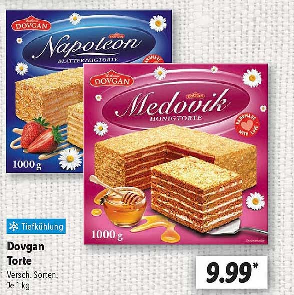 Dovgan Torten - Verschiedene Sorten, je 1 kg