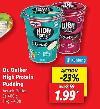 Dr. Oetker High Protein Pudding - Verschiedene Sorten