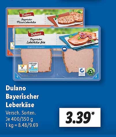 Dulano Bayerischer Leberkäse 400 g