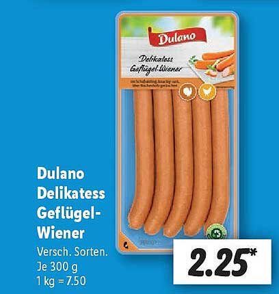 Dulano Delikatess Geflügel-Wiener