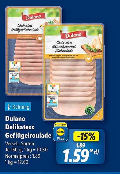 Dulano Delikatess Geflügelroulade