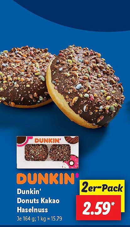 Dunkin' Donuts Kakao Haselnuss 2er-Pack
