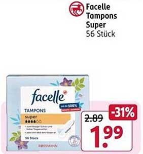 Facelle Tampons Super 56 Stück