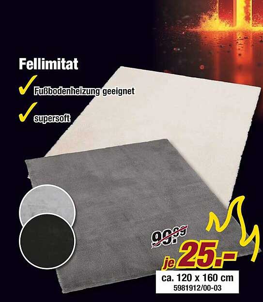Fellimitat – Supersoft und Fußbodenheizung geeignet