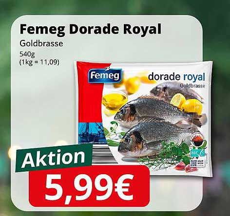 Femeg Dorade Royal Goldbrasse 540g