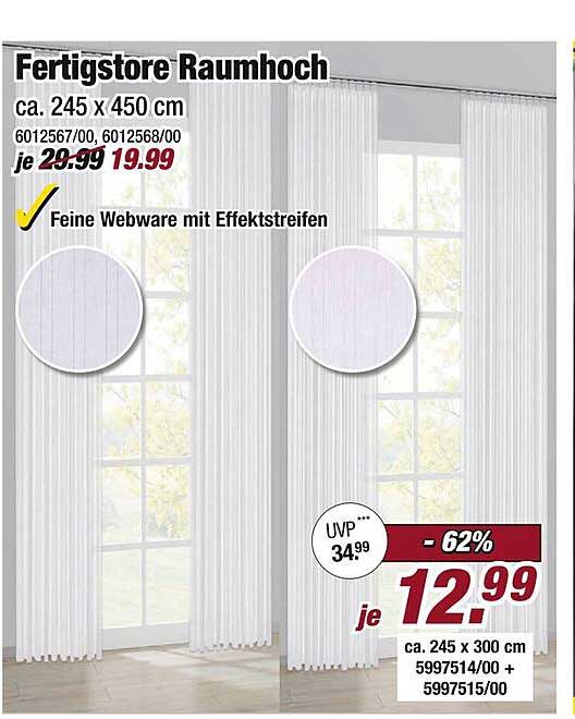 Fertigtore Raumhoch 245 x 450 cm für nur 19,99