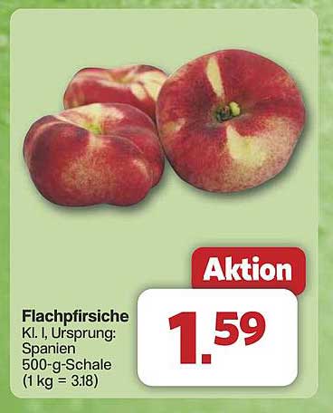 Flachpfirsiche - 500-g-Schale für nur 1,59 €