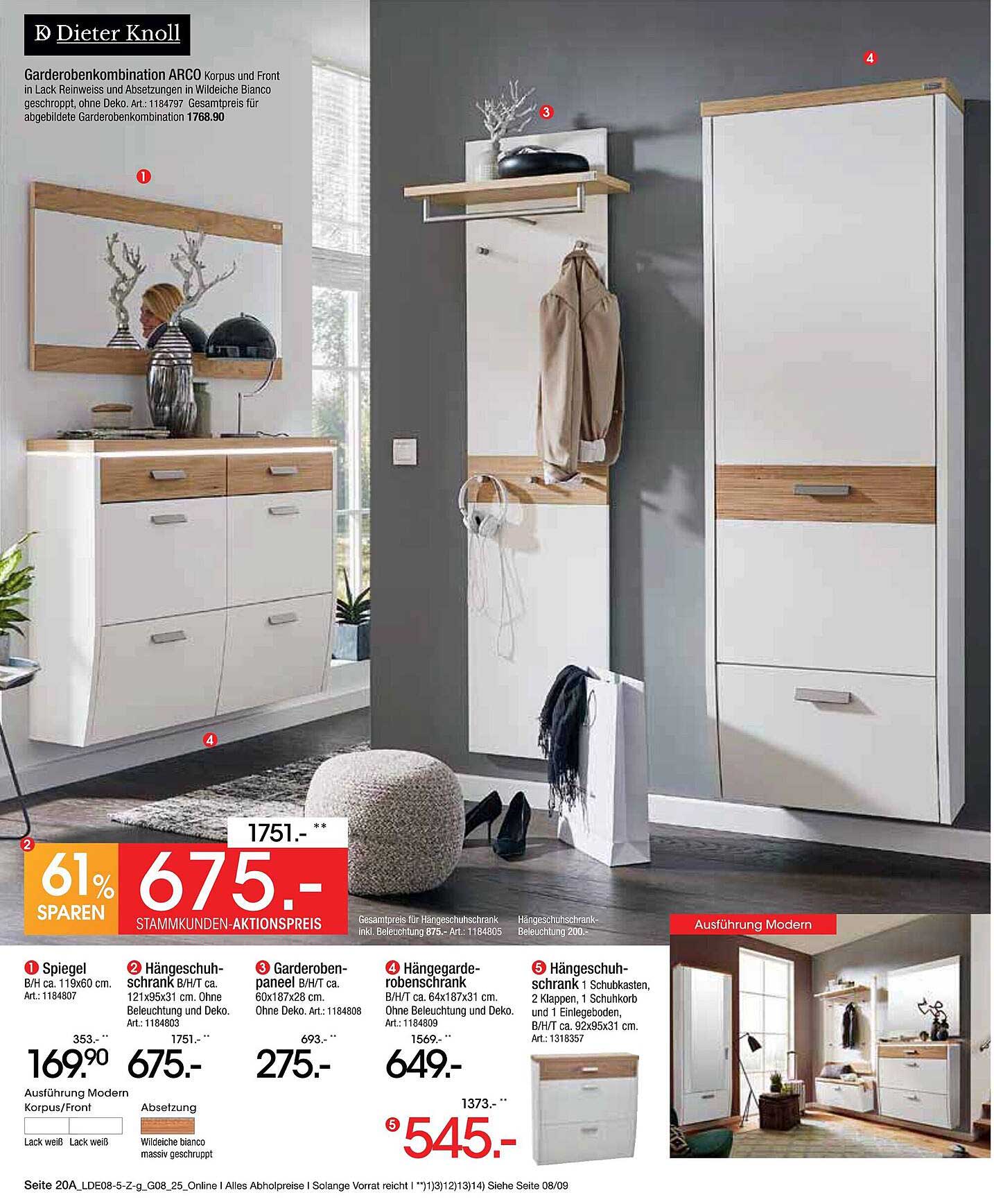 Garderoben Kombination ARCO - Aktion vom 02.08.2025 bis 23.08.2025