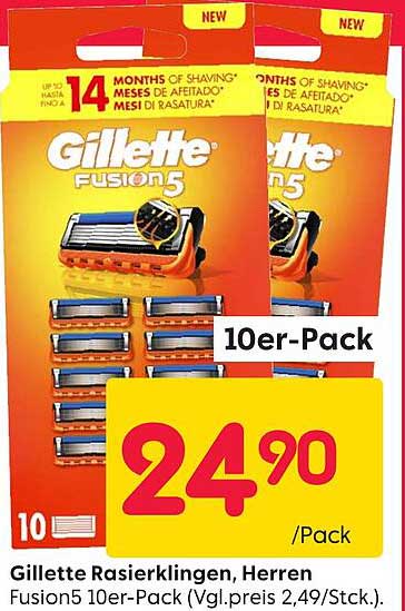 Gillette Rasierklingen, Herren Fusion5 10er-Pack