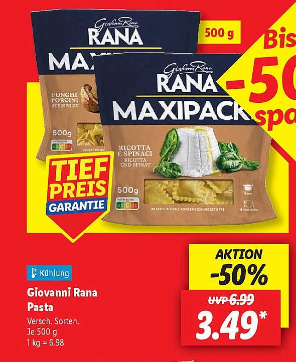 Giovanni Rana Pasta - Verschiedene Sorten