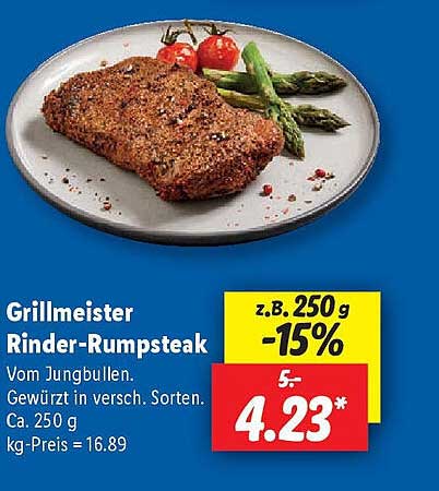 Grillmeister Rinder-Rumpsteak vom Jungbullen