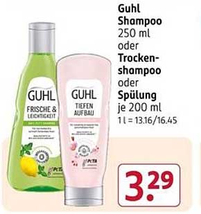 Guhl Shampoo 250 ml oder Trockenshampoo oder Spülung je 200 ml