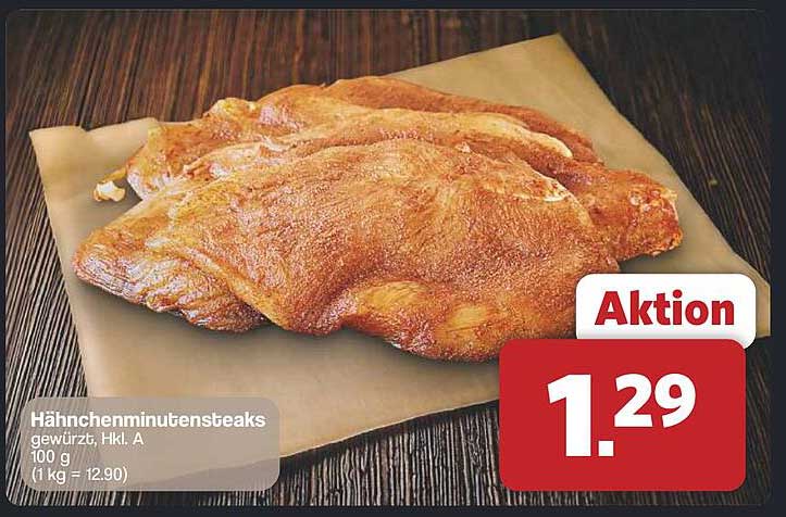 Hähnchenminutensteaks gewürzt, Hkl. A